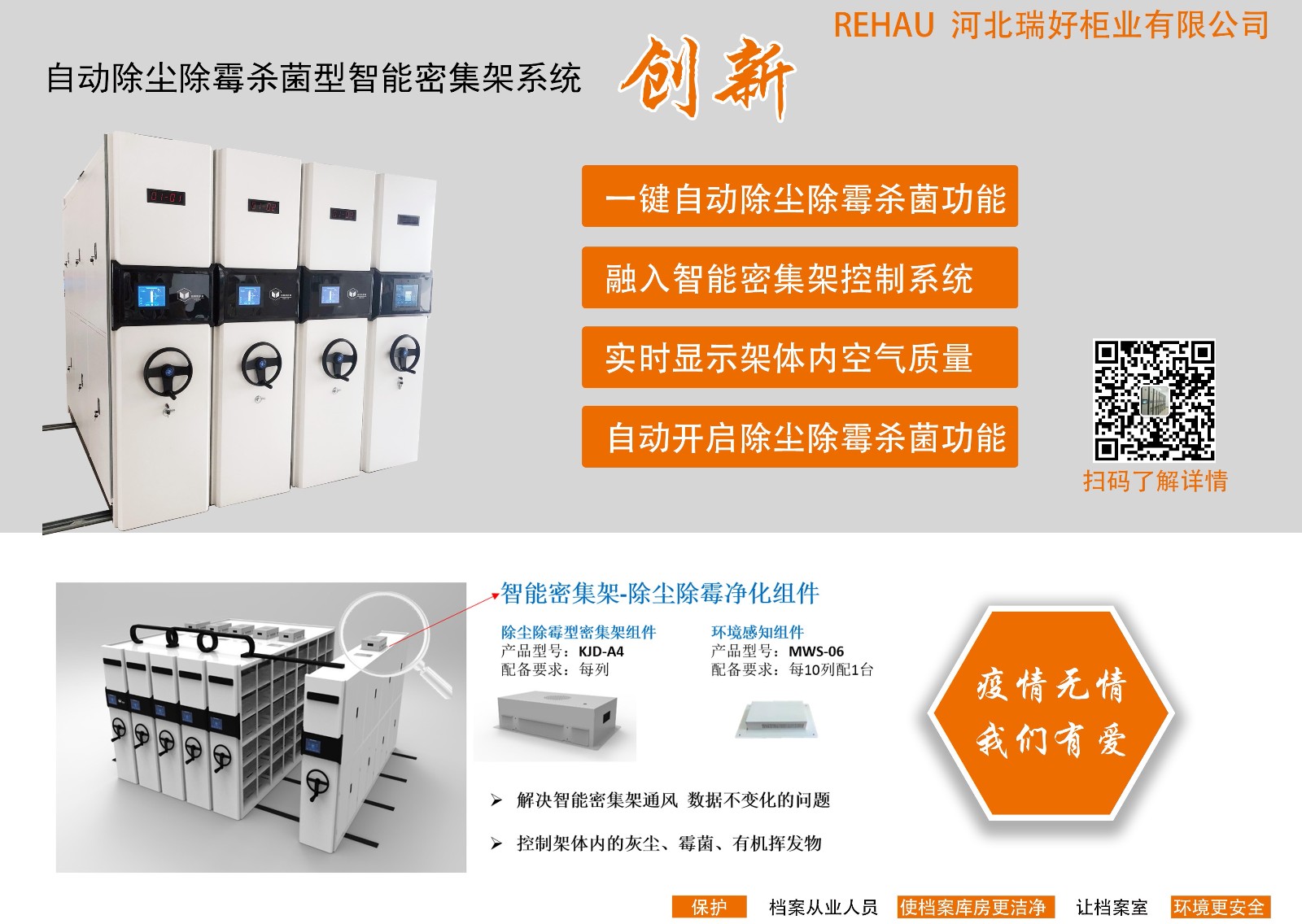 全自動(dòng)除霉殺菌型智能密集架研發(fā)上市